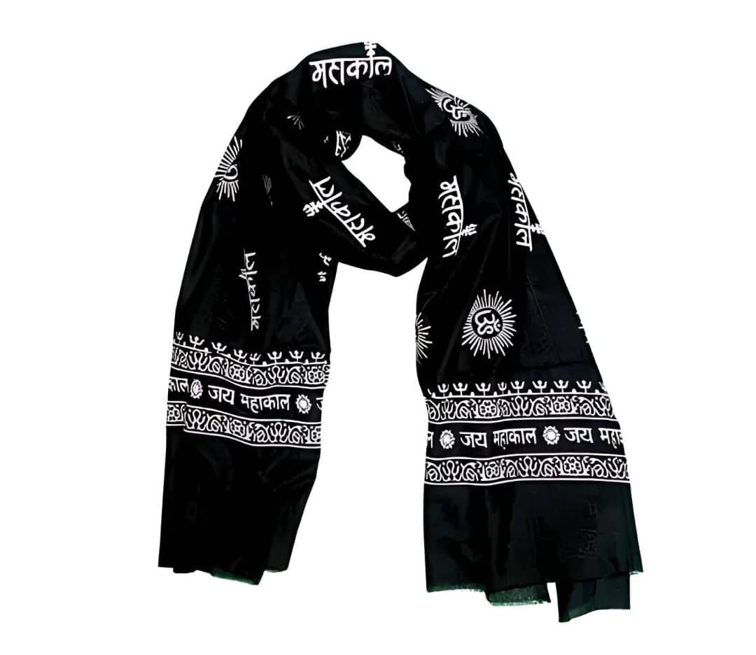     			TVORA CLOTHING Black Cotton Men's Scarves ( Pack of 1 )