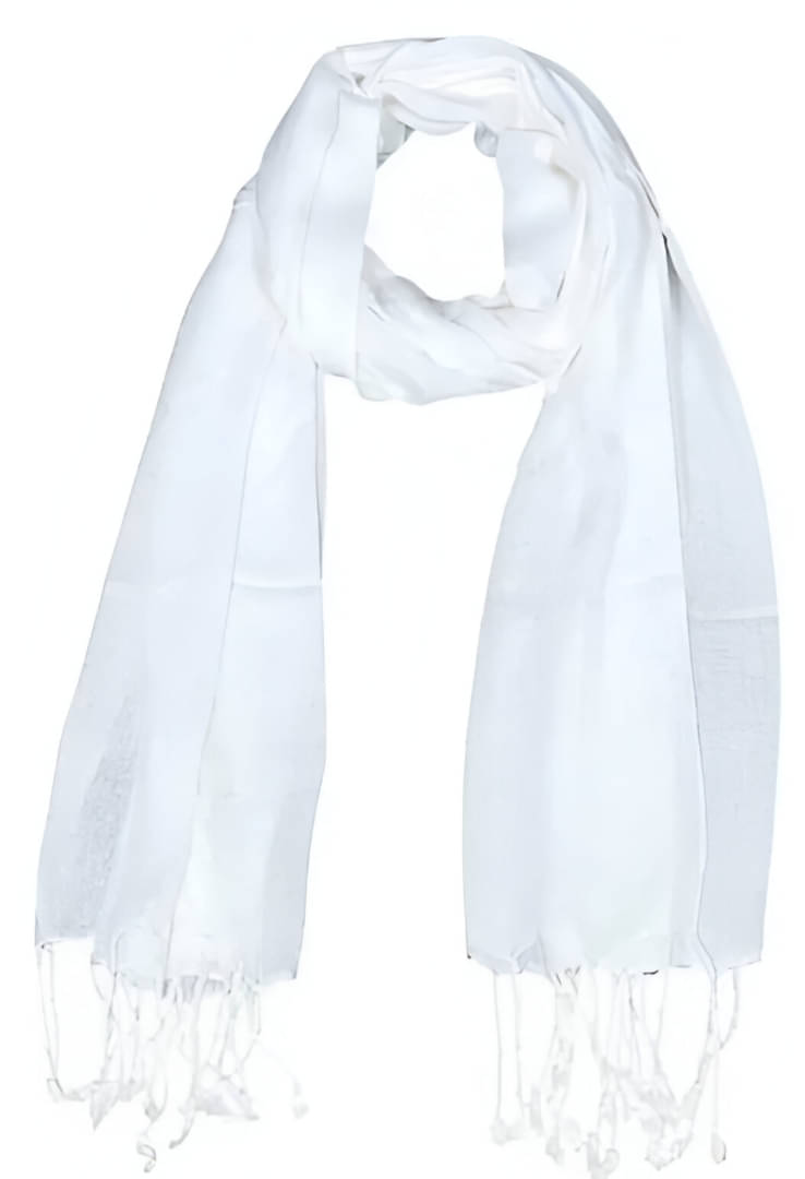     			TVORA CLOTHING White Cotton Women's Scarf ( Pack of 1 )