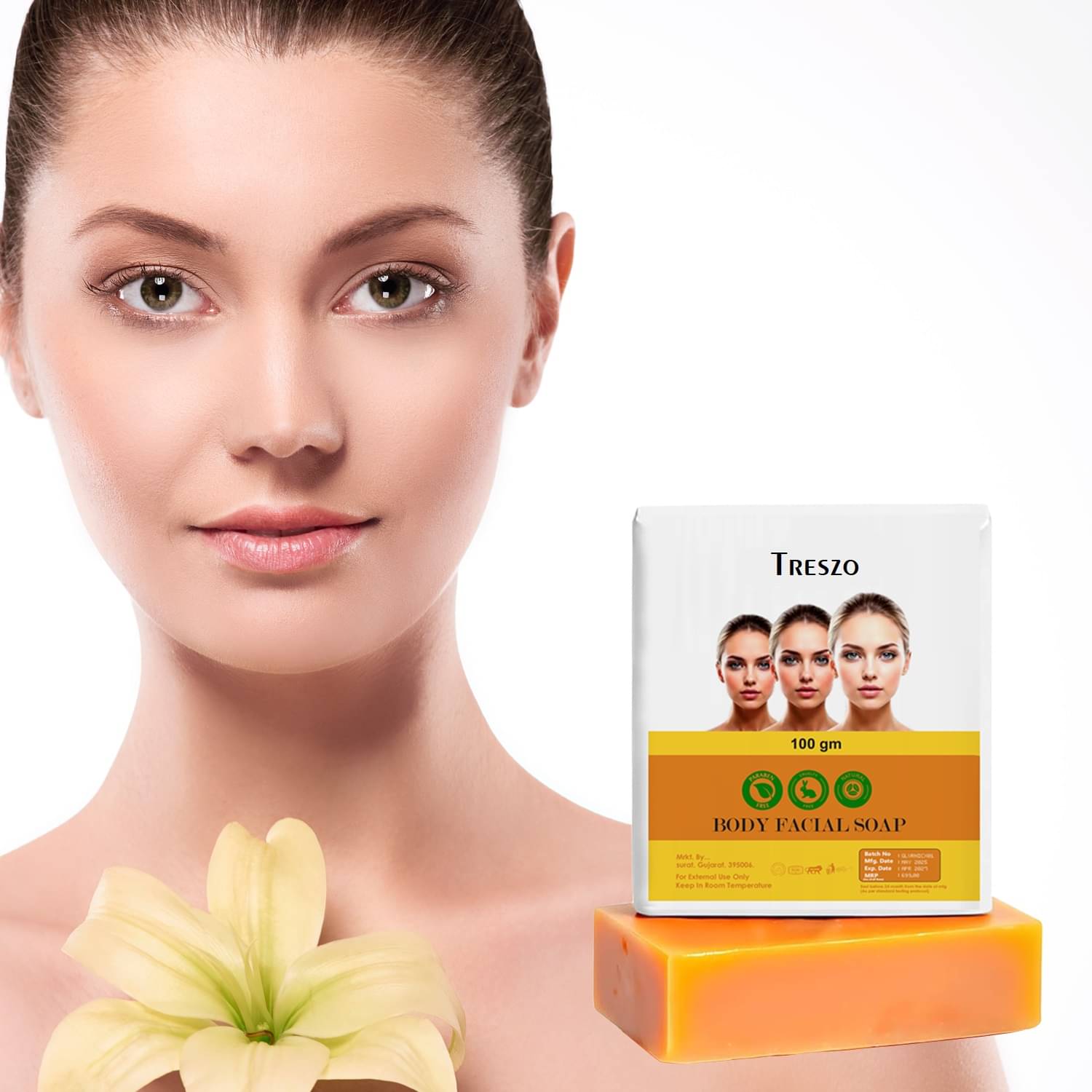     			Treszo Beauty jiole Soap for All Skin Type ( Pack of 1 )