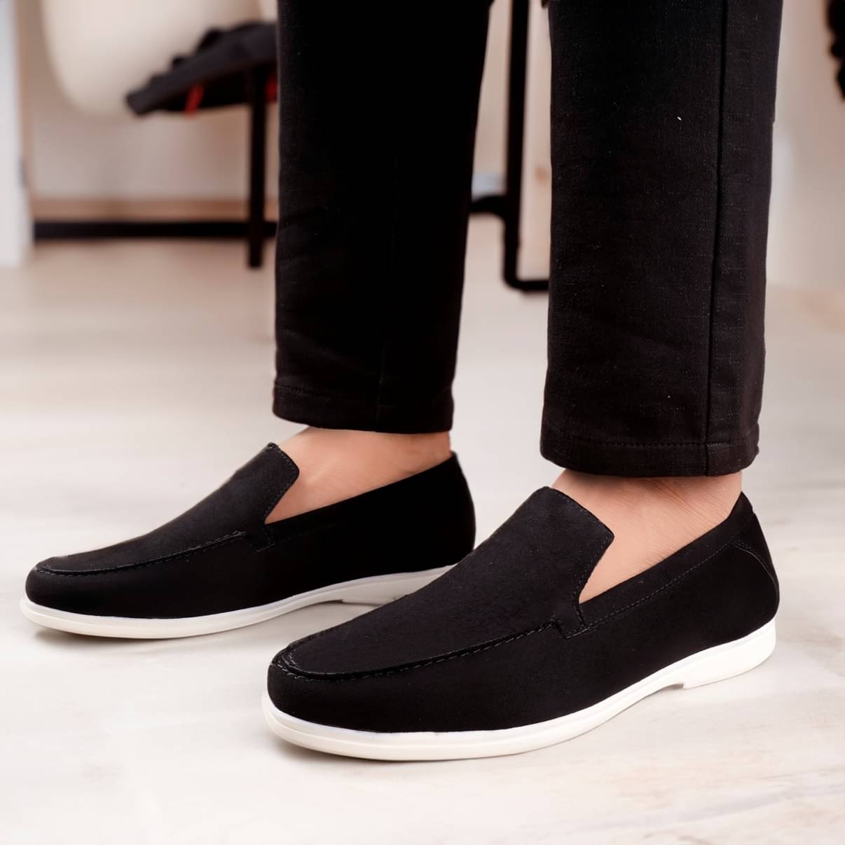     			YUVRATO BAXI Casual Loafer Shoes Black Men's Slip-on Shoes