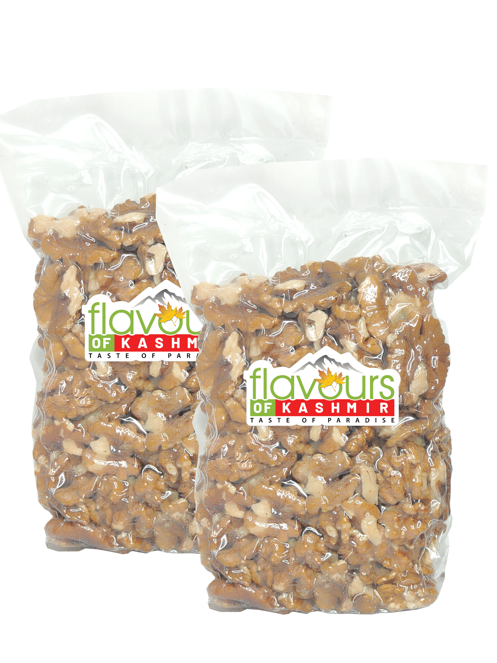 flavours OF KASHMIR Walnuts without shell(Akhrot giri) 500 g Pack of 2     			flavours OF KASHMIR Walnuts without shell(Akhrot giri) 500 g Pack of 2