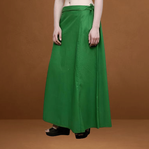 manidhari fab Green Cotton Petticoat - Single manidhari fab Green Cotton Petticoat - Single