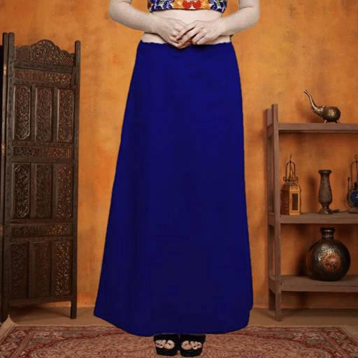     			manidhari fab Navy Cotton Petticoat - Single