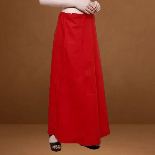 manidhari fab Red Cotton Petticoat - Single manidhari fab Red Cotton Petticoat - Single