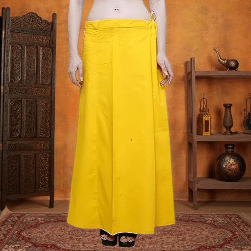 manidhari fab Yellow Cotton Petticoat - Single manidhari fab Yellow Cotton Petticoat - Single