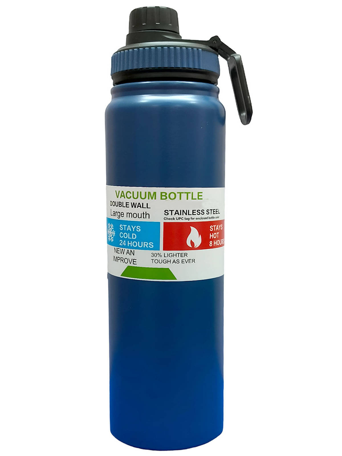     			viDixn Premium Stainless Steel Sport Hot & Cold Water Bottle (1000 mL) for School, Office, Home, Gym (1 Litre) Water Bottle for Men Leakproof, Rust Free Steel Bottle (Pack of 1) Blue
