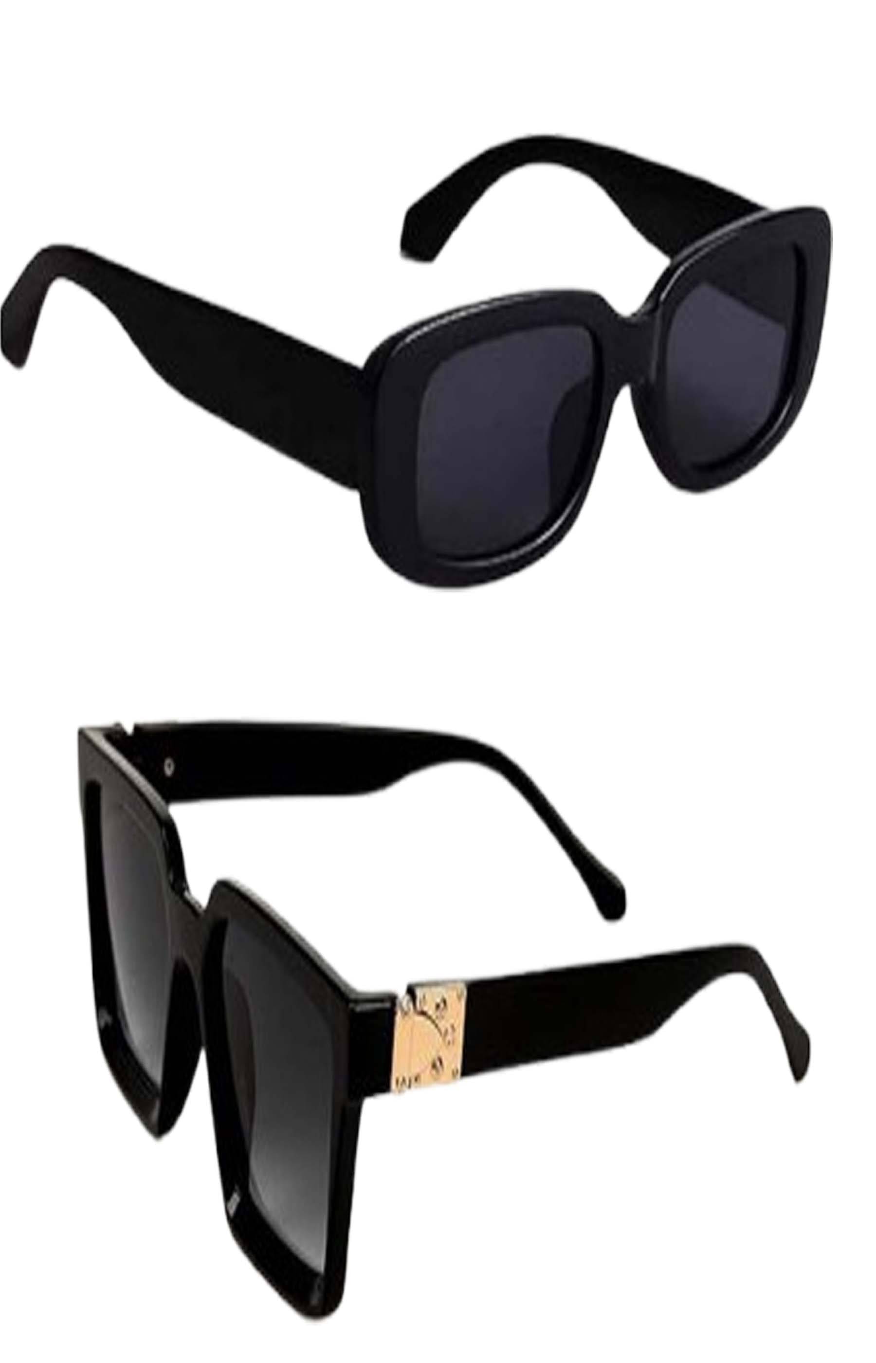     			windexa Black Oval Sunglasses ( Pack of 2 )
