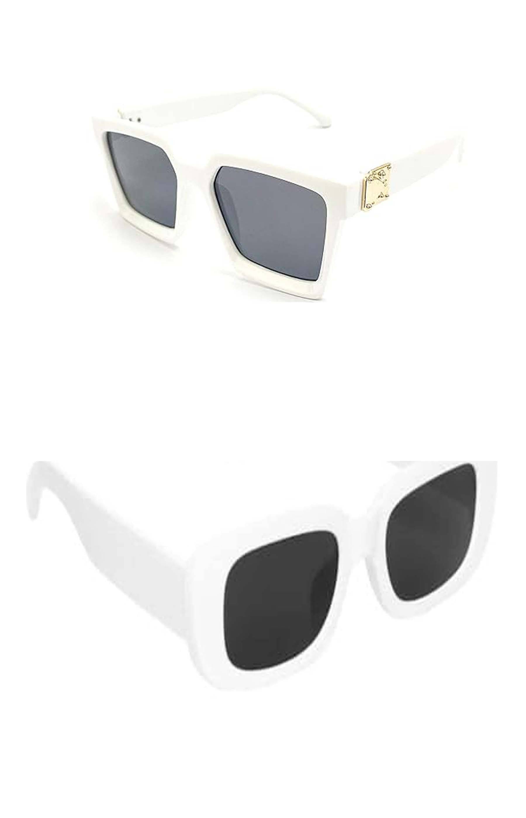    			windexa Black Oval Sunglasses ( Pack of 2 )