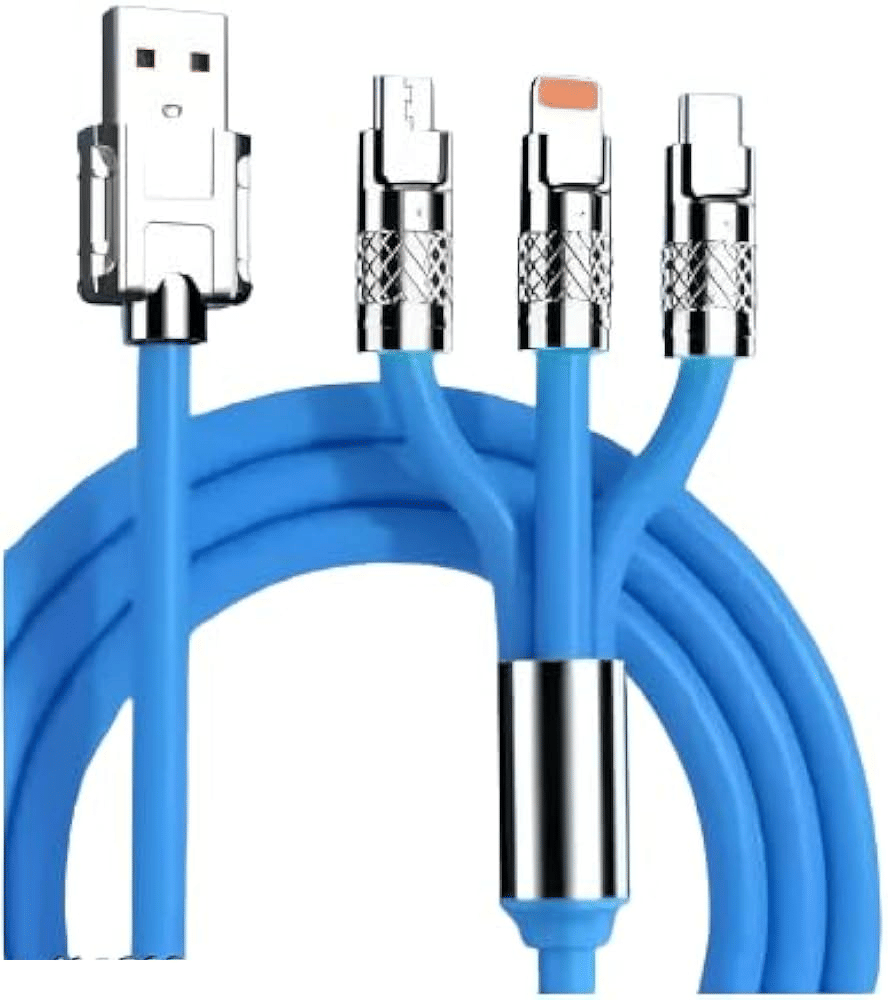     			120W Charger Cable Compaible with i Phone, Type C Charging Cable, Micro USB Charger Cable 3