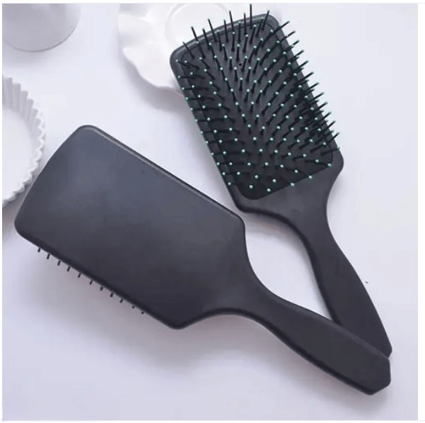 2 Pcs Cushioned Paddle Hair Brush Comb for Men and Women (Black)     			2 Pcs Cushioned Paddle Hair Brush Comb for Men and Women (Black)