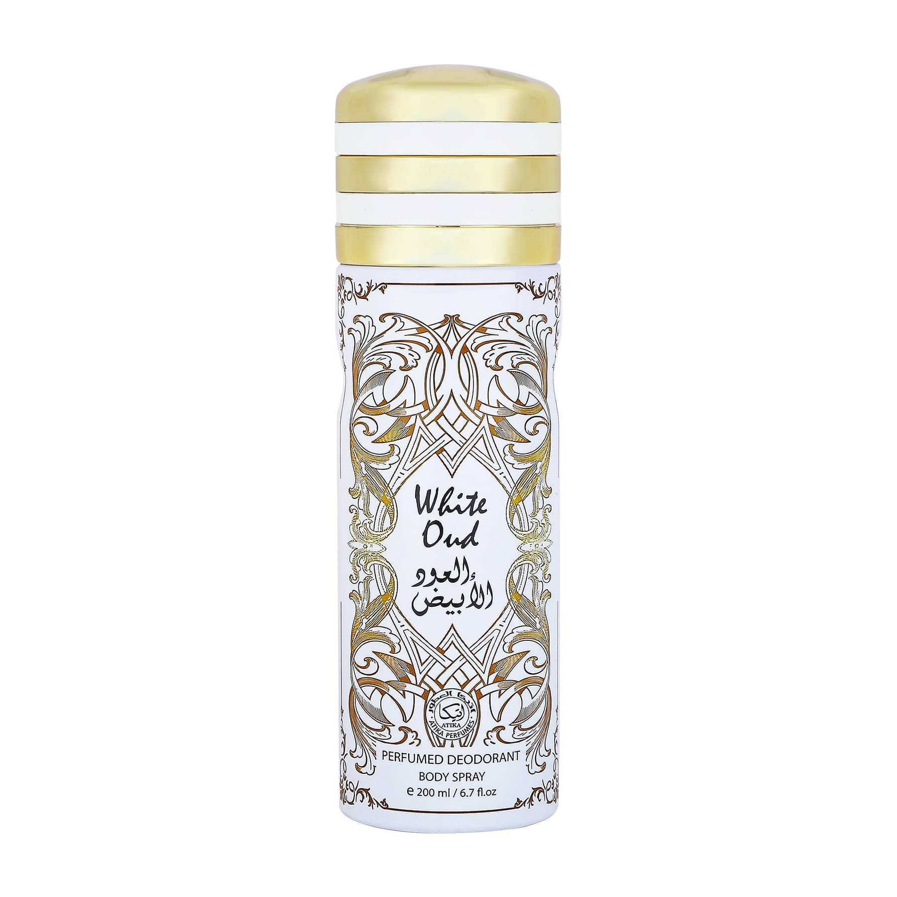 ATIKA PERFUMES White Oud Deodorant Spray for Men 200 ml ( Pack of 1 )     			ATIKA PERFUMES White Oud Deodorant Spray for Men 200 ml ( Pack of 1 )