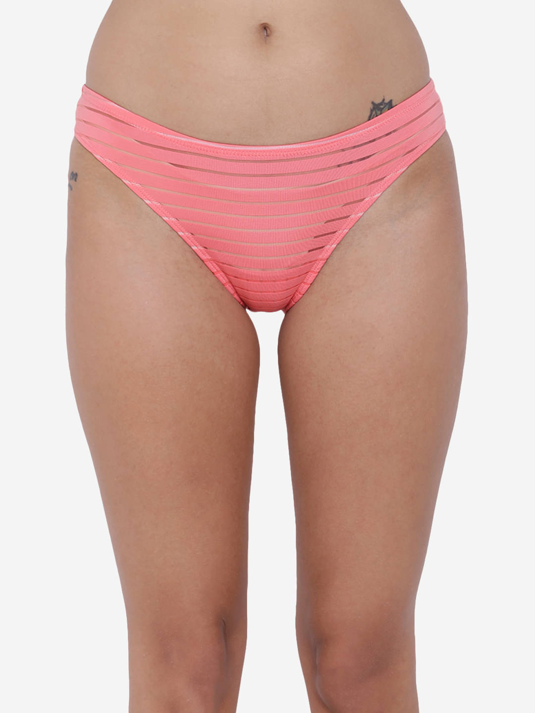 BASIICS By La Intimo Pack of 1 Polyester Briefs For Women ( Coral ) BASIICS By La Intimo Pack of 1 Polyester Briefs For Women ( Coral )