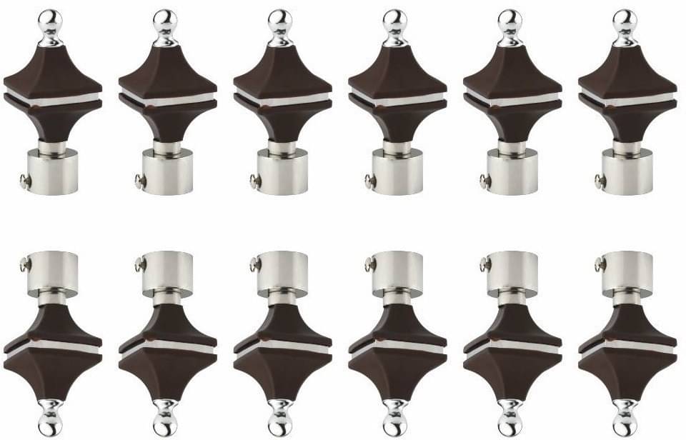 Bzcarts Black Stainless Steel Double Rod Bracket ( Pack of 12 ) Bzcarts Black Stainless Steel Double Rod Bracket ( Pack of 12 )