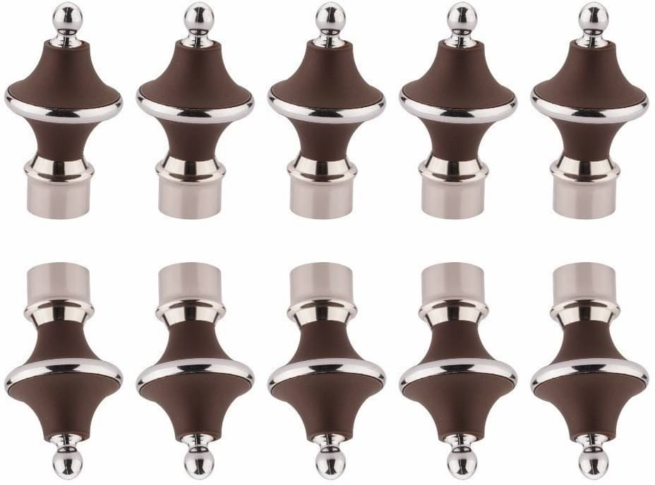 Bzcarts Brown Stainless Steel Double Rod Bracket ( Pack of 10 ) Bzcarts Brown Stainless Steel Double Rod Bracket ( Pack of 10 )
