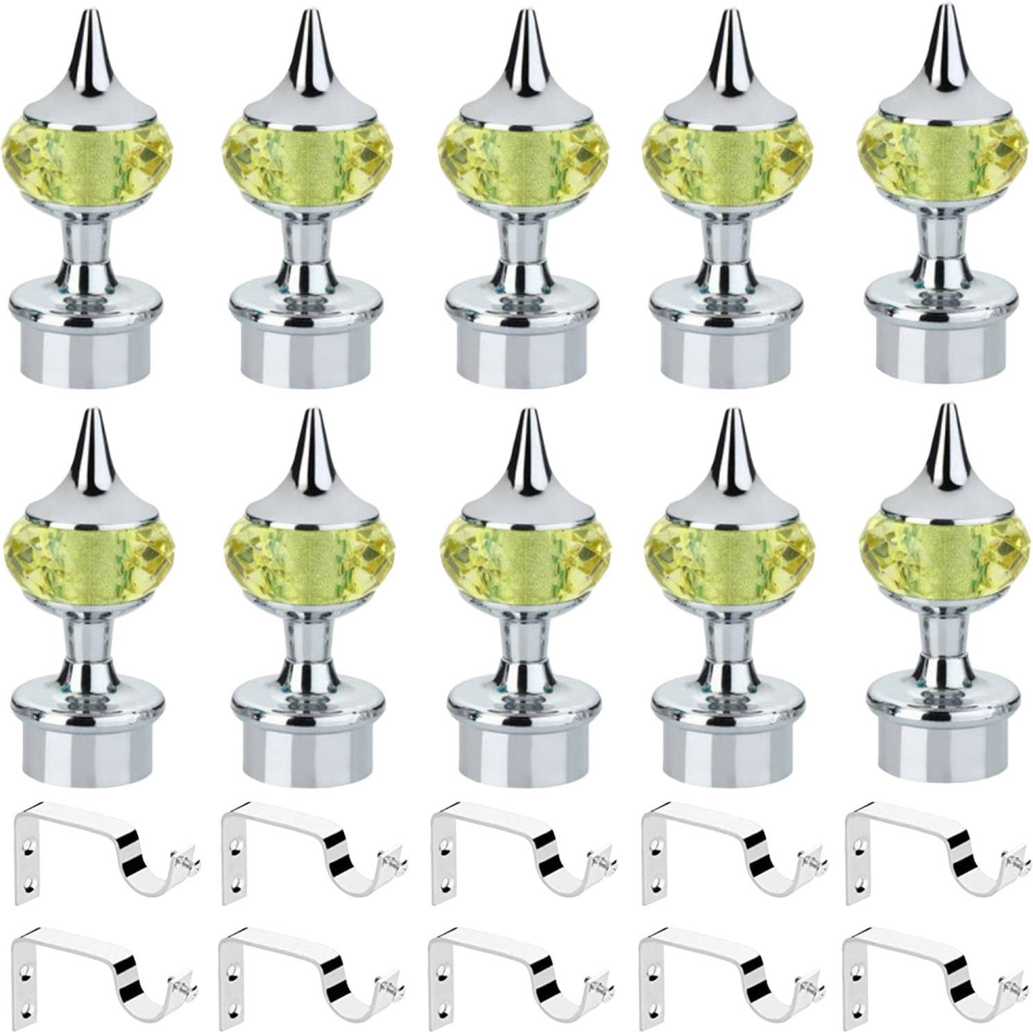 Bzcarts Green Stainless Steel Double Rod Bracket ( Pack of 20 ) Bzcarts Green Stainless Steel Double Rod Bracket ( Pack of 20 )