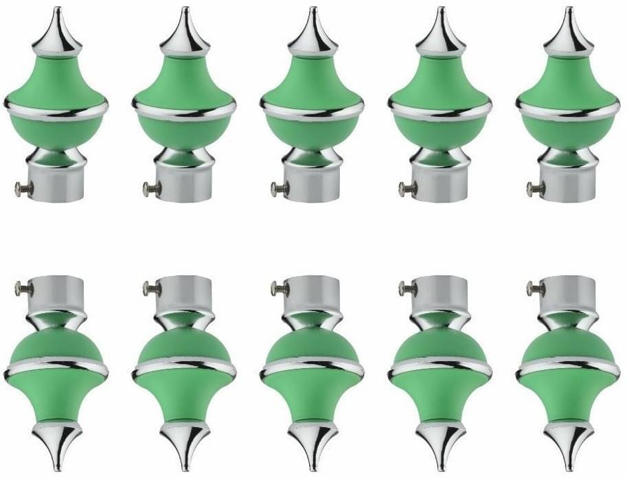 Bzcarts Green Stainless Steel Double Rod Bracket ( Pack of 10 ) Bzcarts Green Stainless Steel Double Rod Bracket ( Pack of 10 )