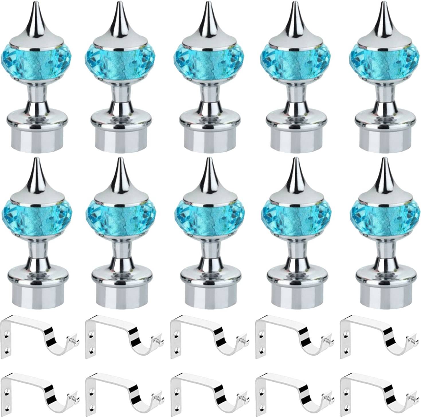     			Bzcarts Multicolor Stainless Steel Double Rod Bracket ( Pack of 20 )