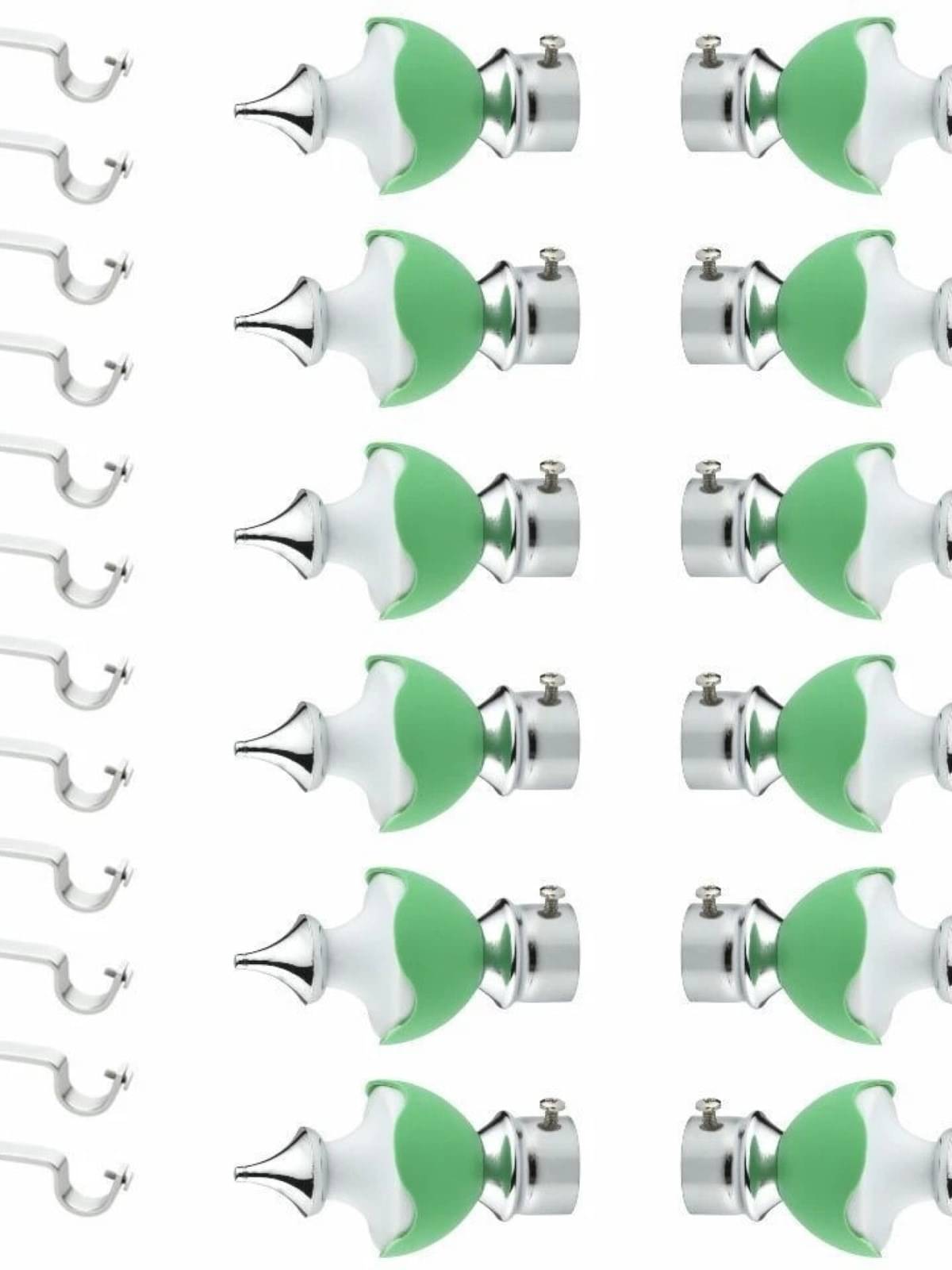     			Bzcarts Multicolor Stainless Steel Double Rod Bracket ( Pack of 24 )
