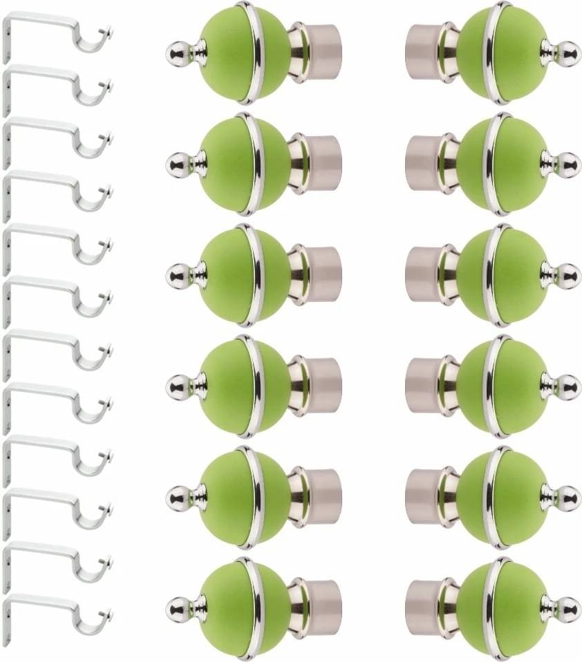     			Bzcarts Multicolor Stainless Steel Double Rod Bracket ( Pack of 24 )