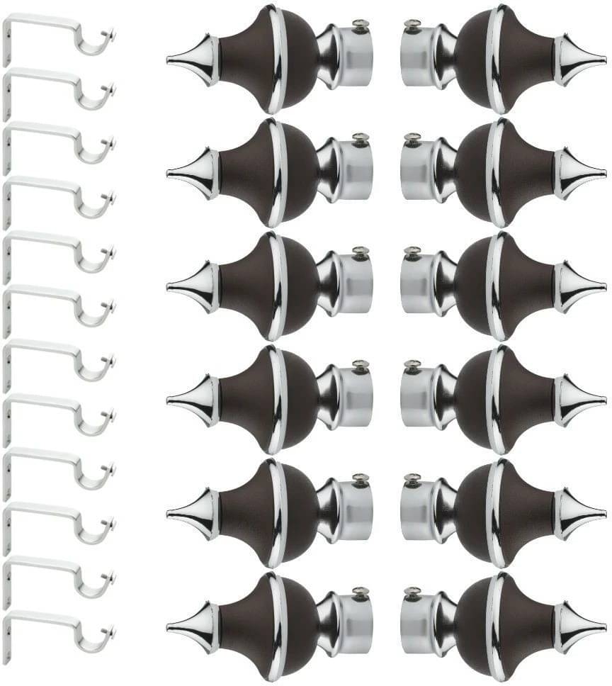     			Bzcarts Multicolor Stainless Steel Double Rod Bracket ( Pack of 24 )