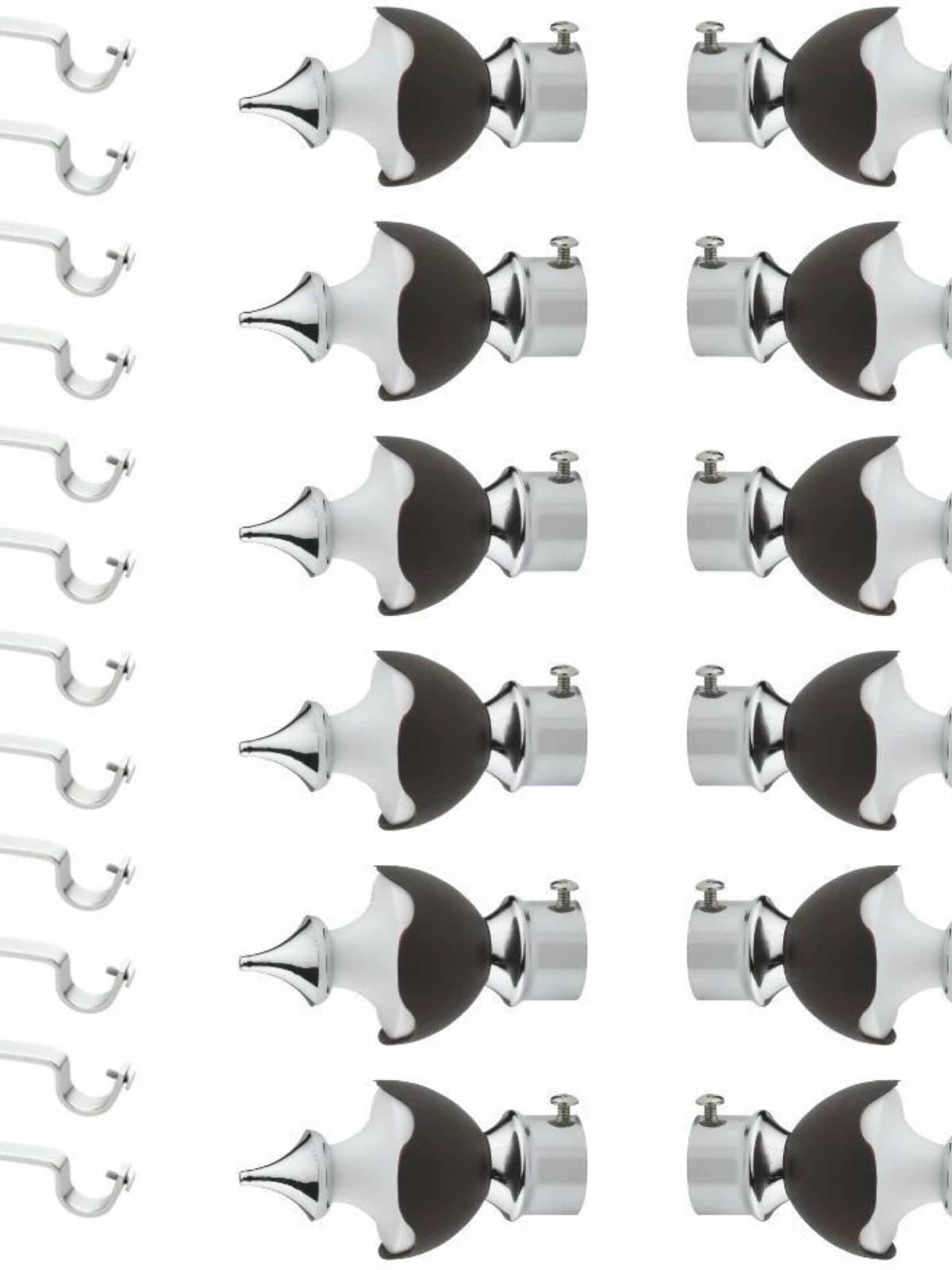     			Bzcarts Multicolor Stainless Steel Double Rod Bracket ( Pack of 24 )