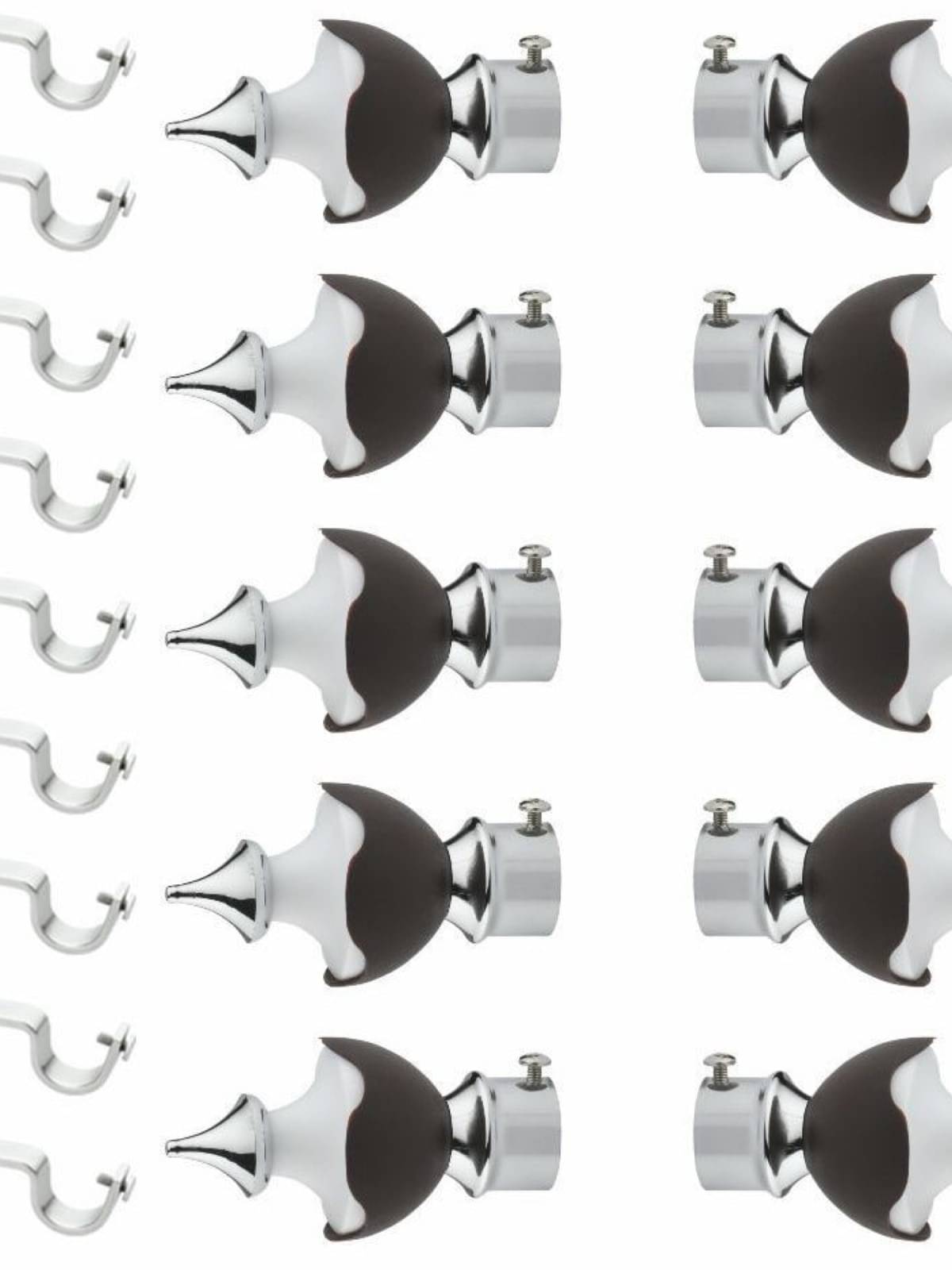 Bzcarts Multicolor Stainless Steel Double Rod Bracket ( Pack of 20 ) Bzcarts Multicolor Stainless Steel Double Rod Bracket ( Pack of 20 )