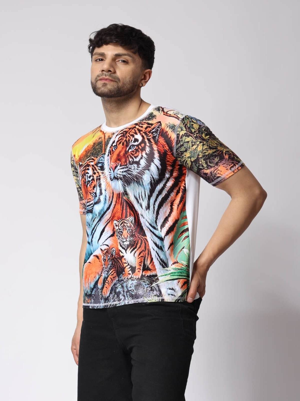     			FLIRTY SOUL Men Polyester Relaxed Fit Printed T-Shirt ( MULTICOLOR )