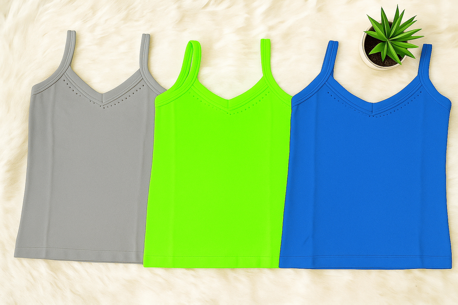     			G Beauty Pack of 3 Girls Cotton Camisoles ( Multicolor )