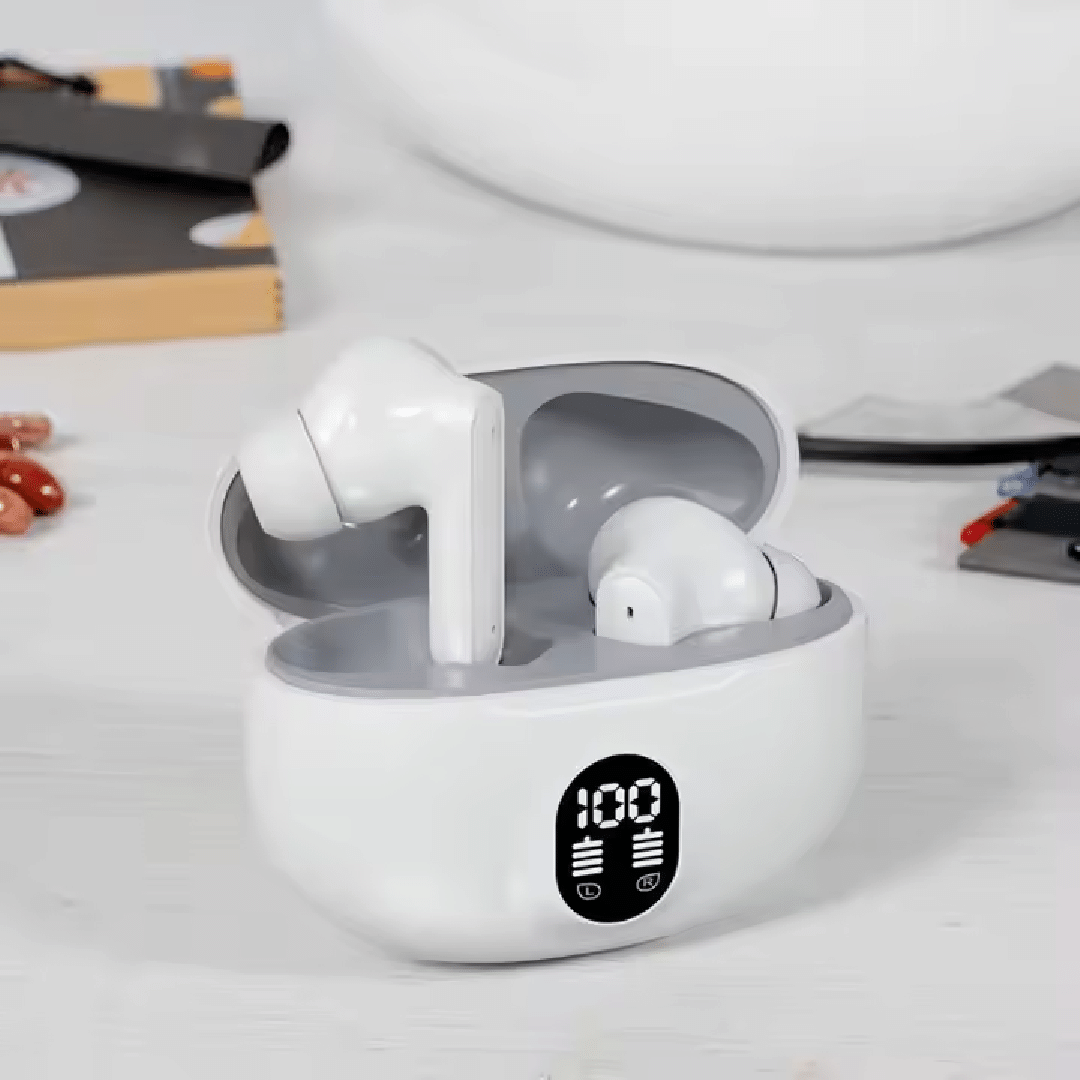     			HUG PUPPY New Earbuds Good Sound – Noise-Isolating Earbuds with Digital Power Case