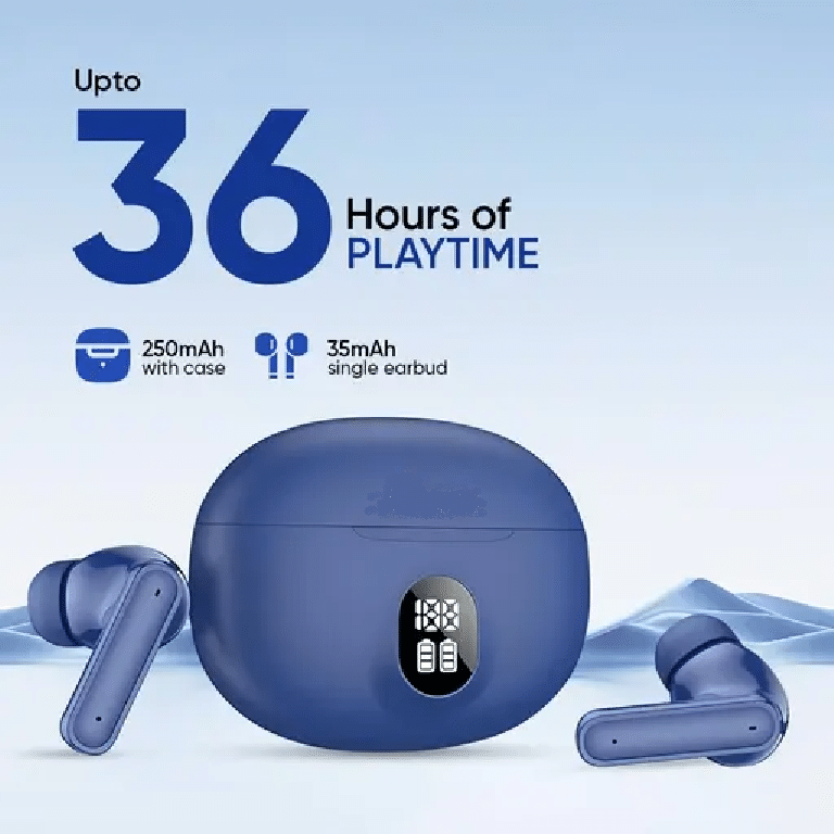     			HUG PUPPY Stream Buds – TWS Earbuds with Power Case Display (Blue)