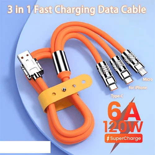 HUG PUPPY in 1 Super Fast Charging Cable 120w Silicone Fast Charging Cable for ALL Mobile Phones HUG PUPPY in 1 Super Fast Charging Cable 120w Silicone Fast Charging Cable for ALL Mobile Phones