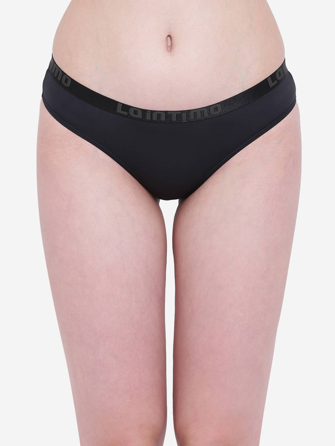     			La Intimo Pack of 1 Nylon Bikini For Women ( Black )