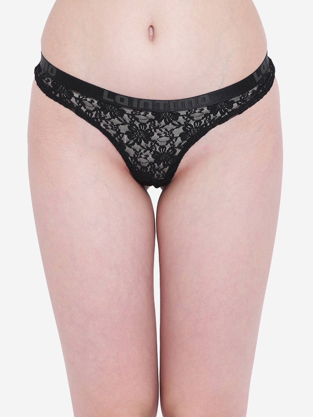La Intimo Pack of 1 Nylon Thongs For Women ( Black ) La Intimo Pack of 1 Nylon Thongs For Women ( Black )