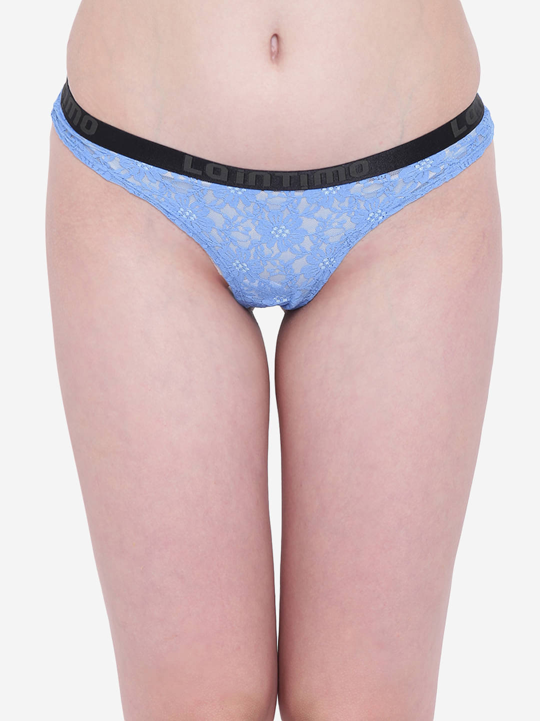     			La Intimo Pack of 1 Nylon Thongs For Women ( Blue )
