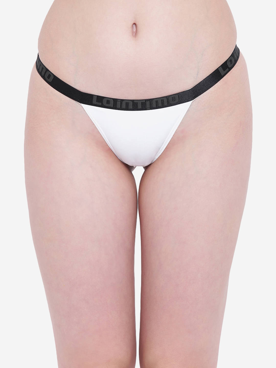     			La Intimo Pack of 1 Nylon Bikini For Women ( White )
