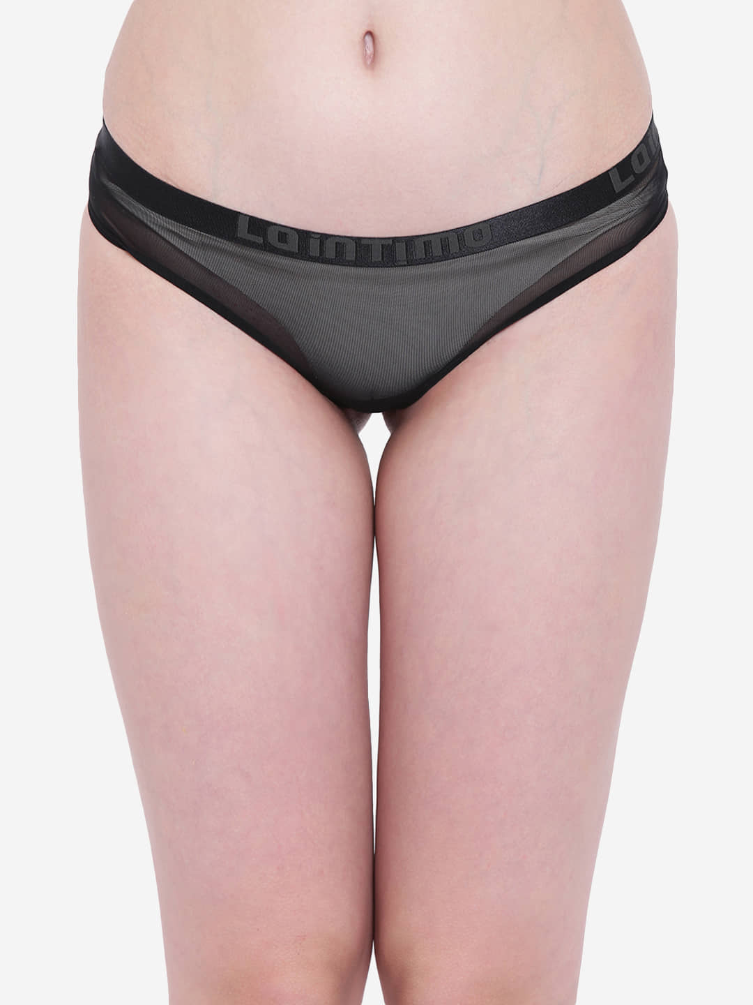 La Intimo Pack of 1 Nylon Bikini For Women ( Black )