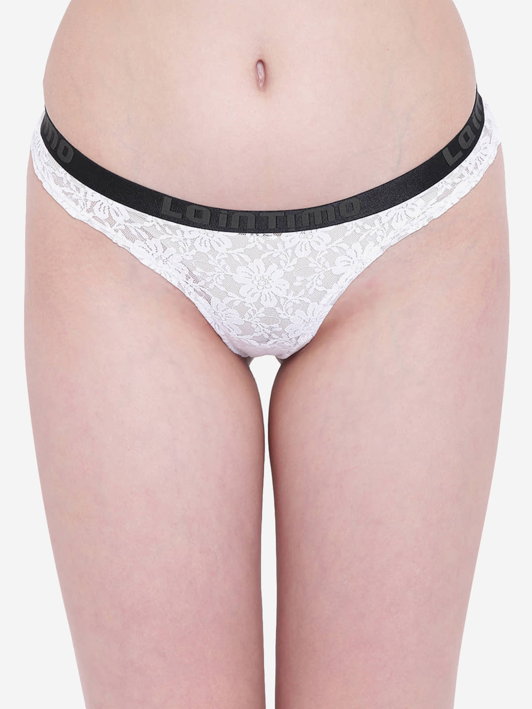 La Intimo Pack of 1 Nylon Thongs For Women ( White )