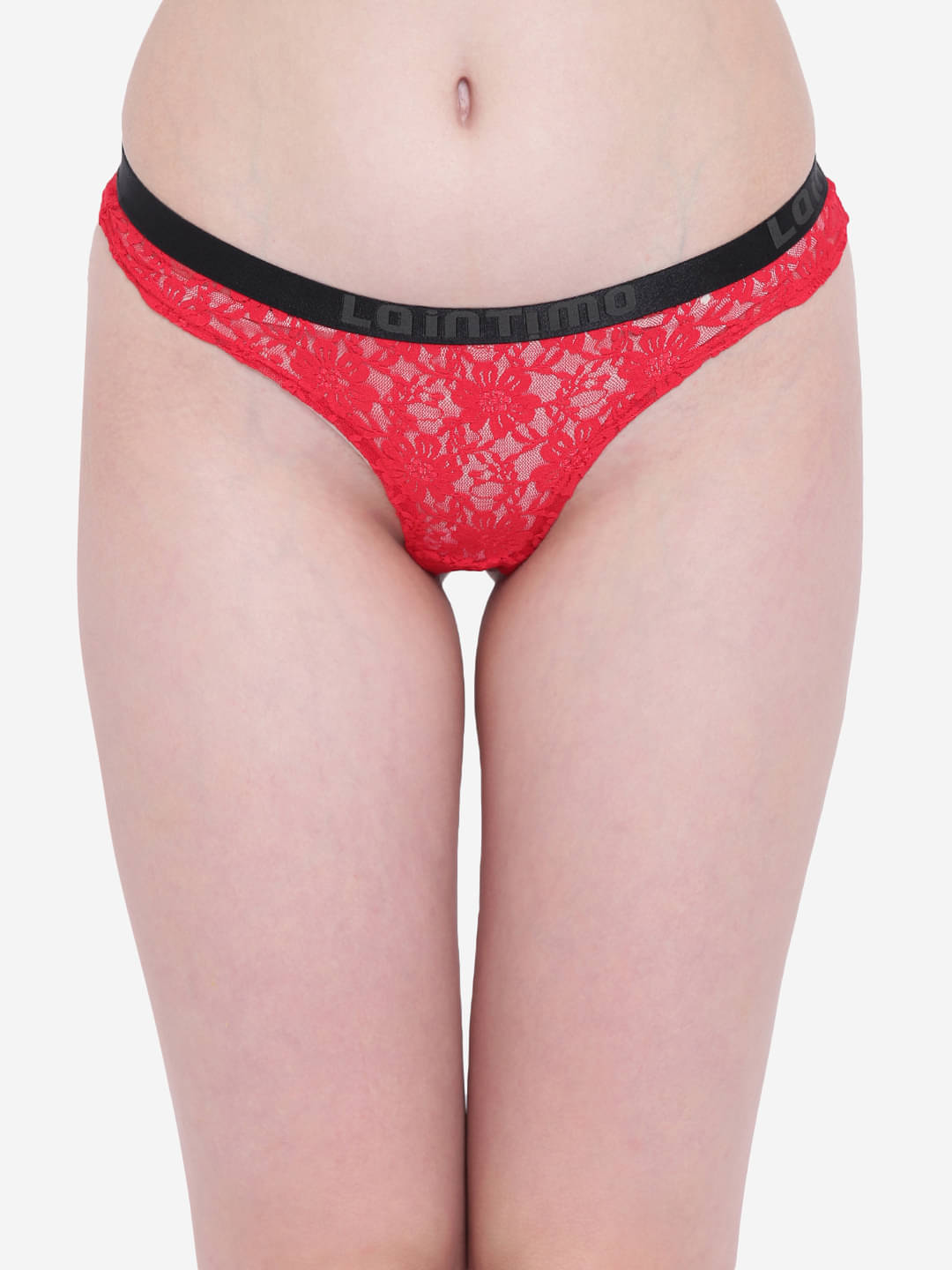 La Intimo Pack of 1 Nylon Thongs For Women ( Red ) La Intimo Pack of 1 Nylon Thongs For Women ( Red )