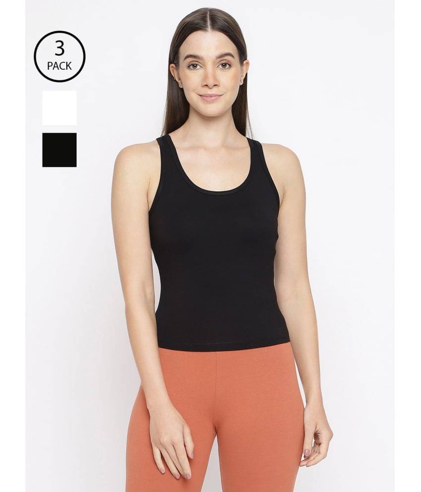     			La Intimo Pack of 3 Cotton Lycra Spaghettis ( Multicolor )