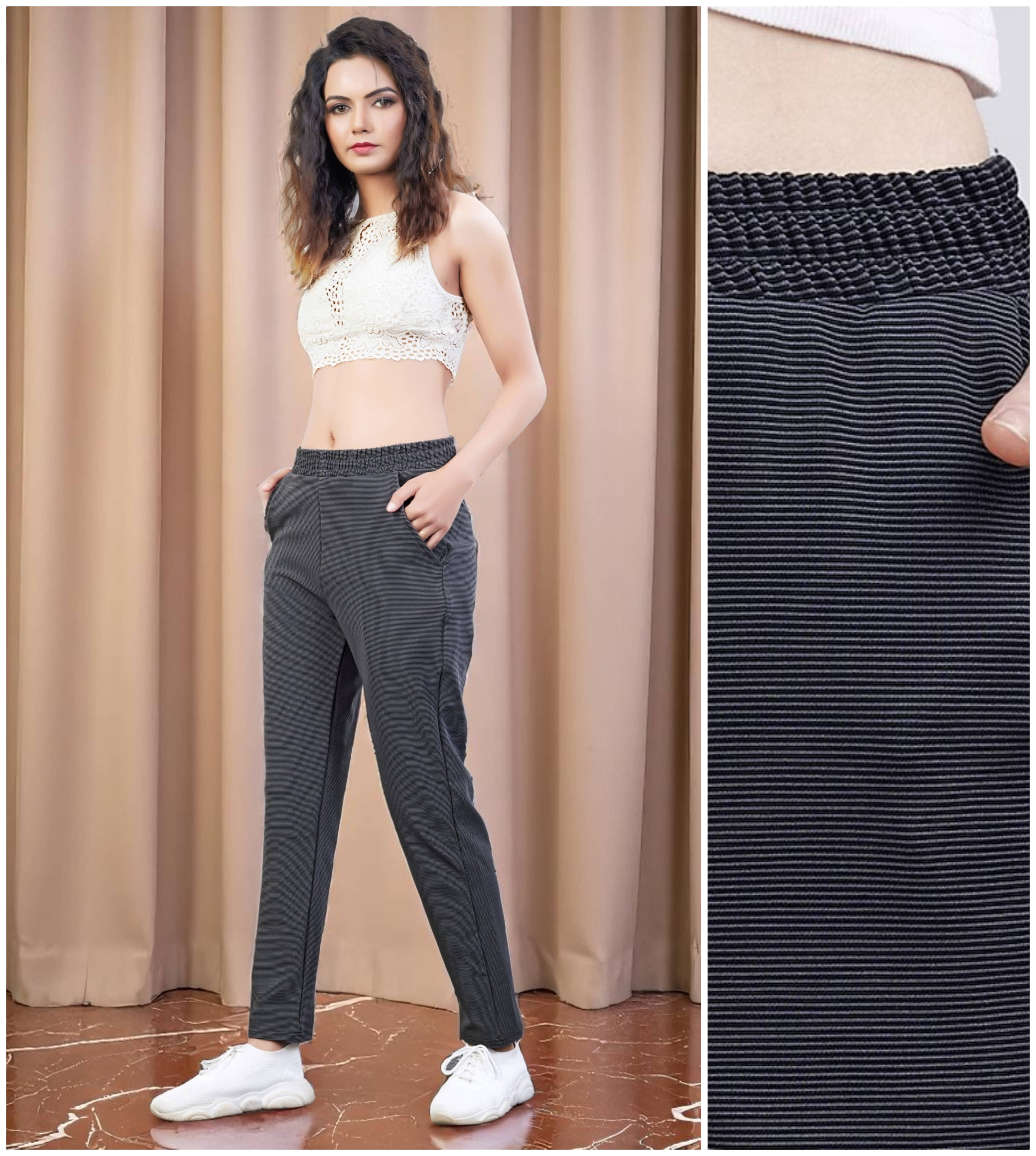     			Leewan Pack of 1 Cotton Straight Women's Joggers ( Dark Grey )
