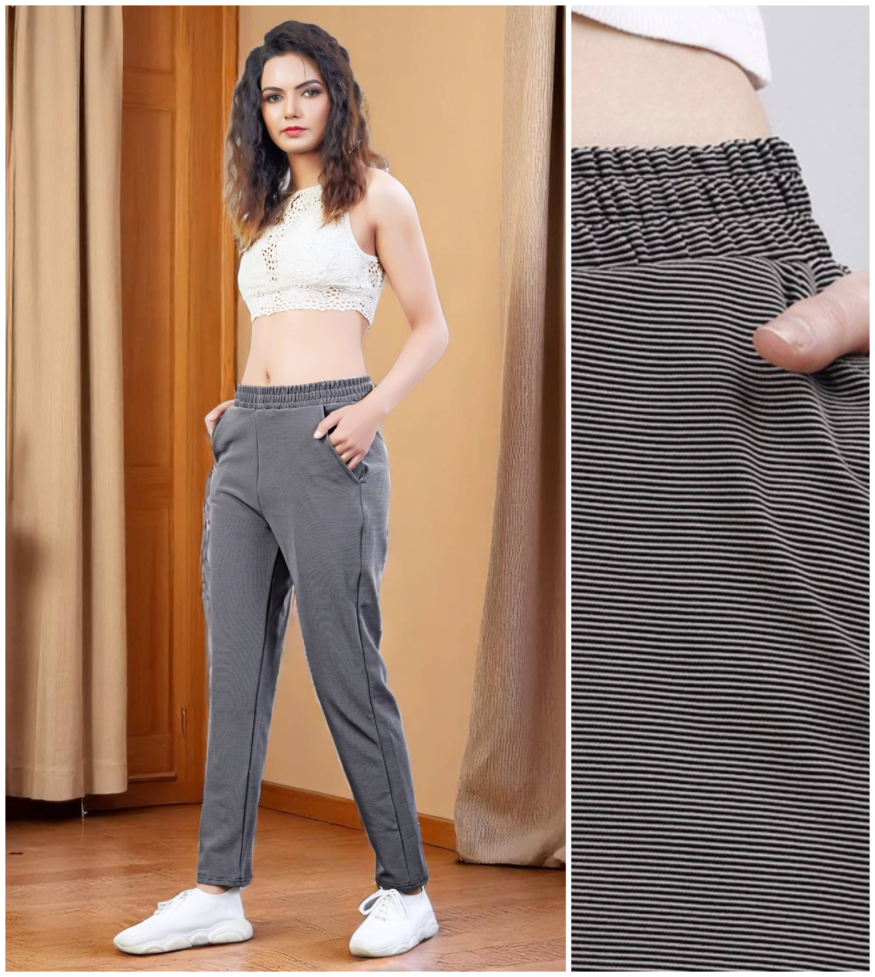     			Leewan Pack of 1 Cotton Straight Women's Joggers ( Light Grey )