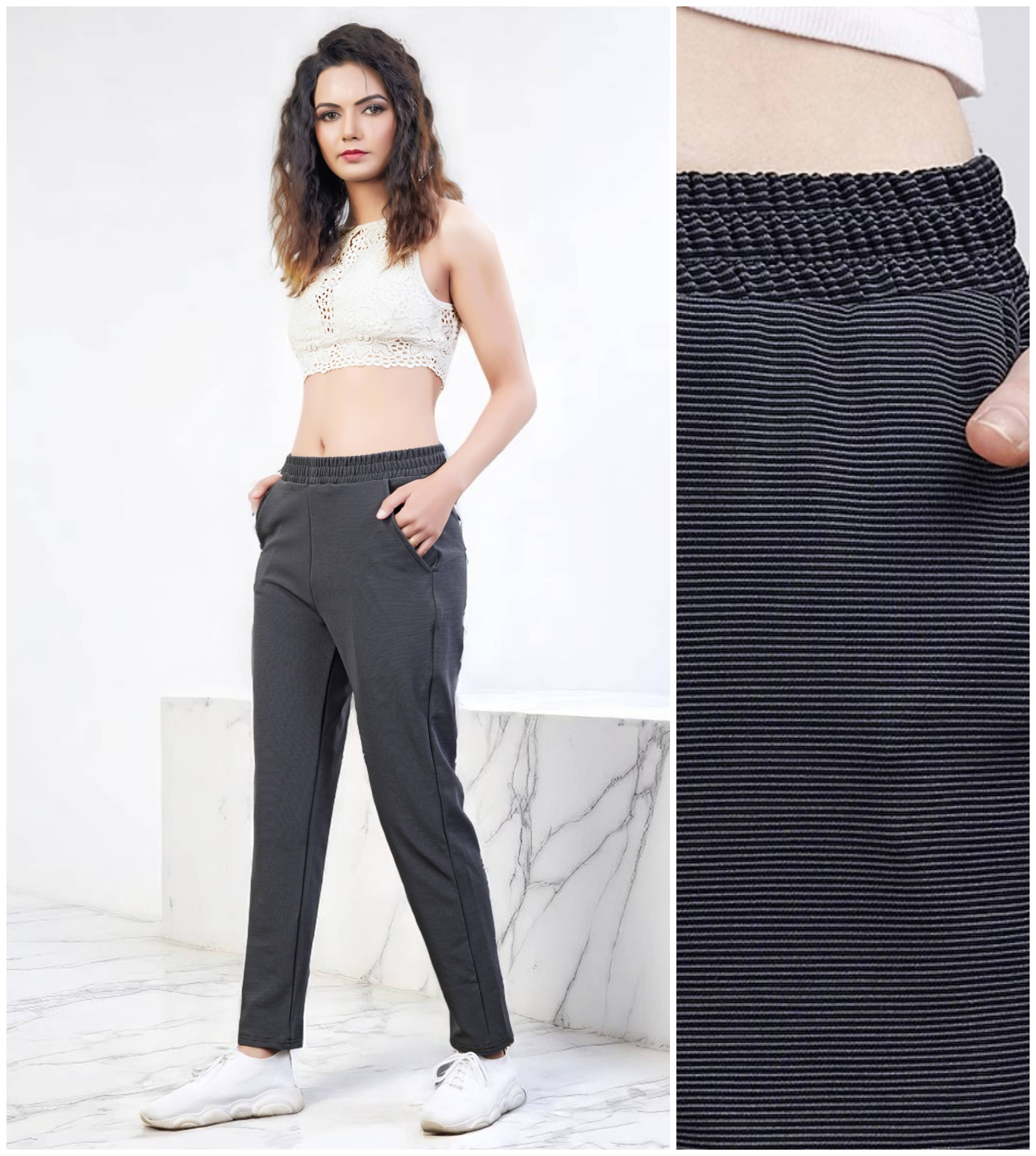     			Leewan Pack of 1 Cotton Straight Women's Joggers ( Dark Grey )