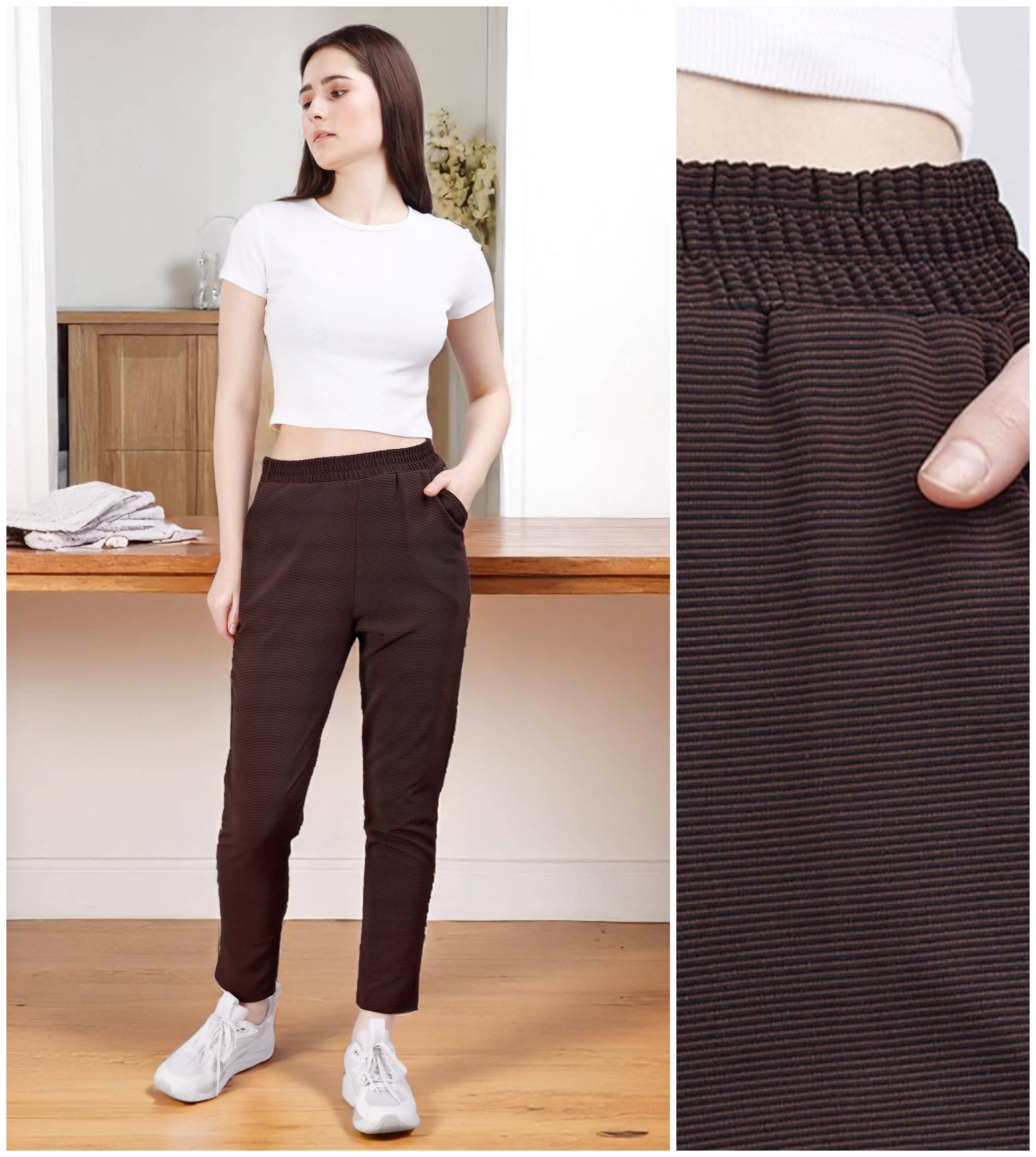     			Leewan Pack of 1 Cotton Straight Women's Joggers ( Brown )