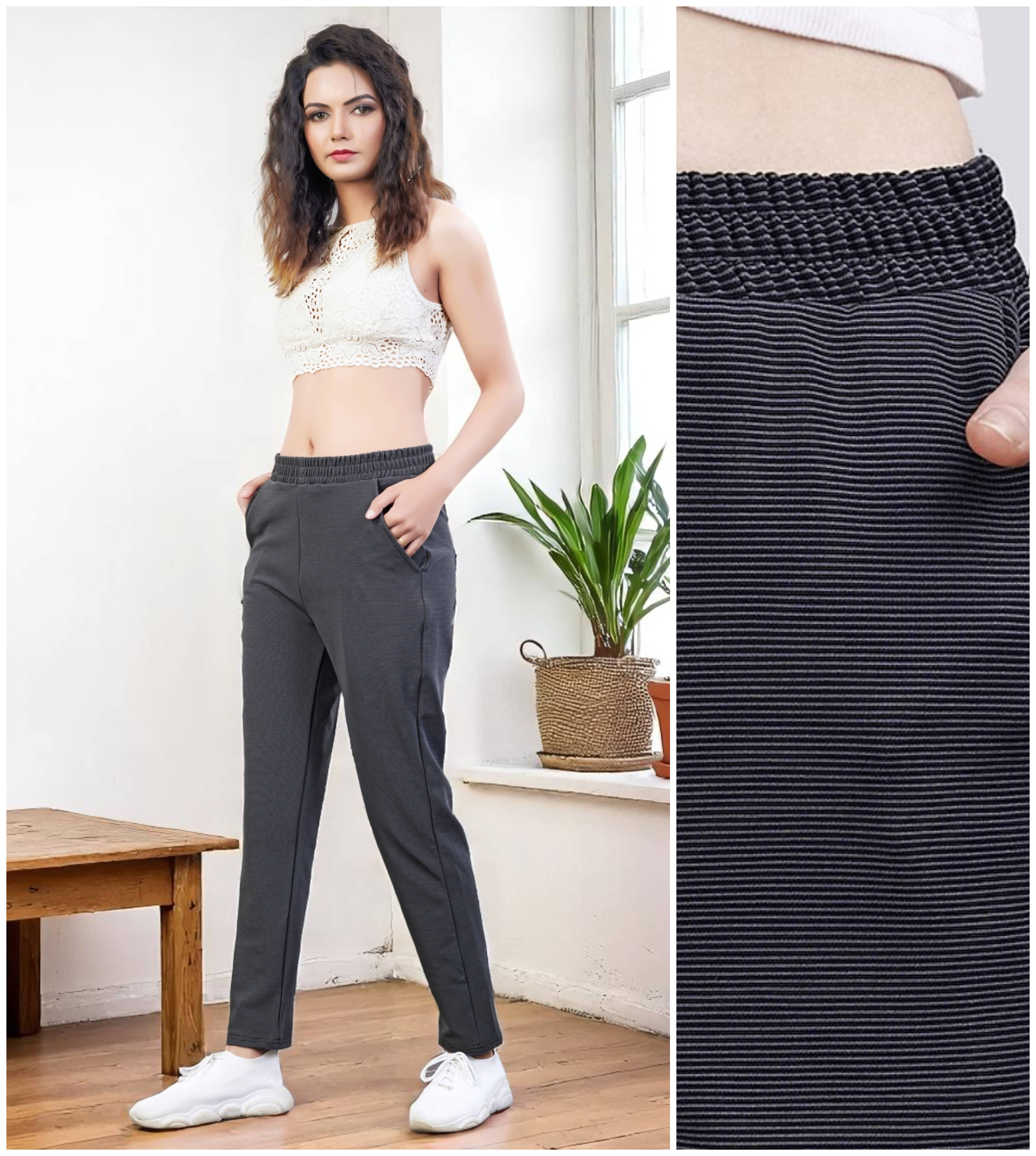     			Leewan Pack of 1 Cotton Straight Women's Joggers ( Dark Grey )