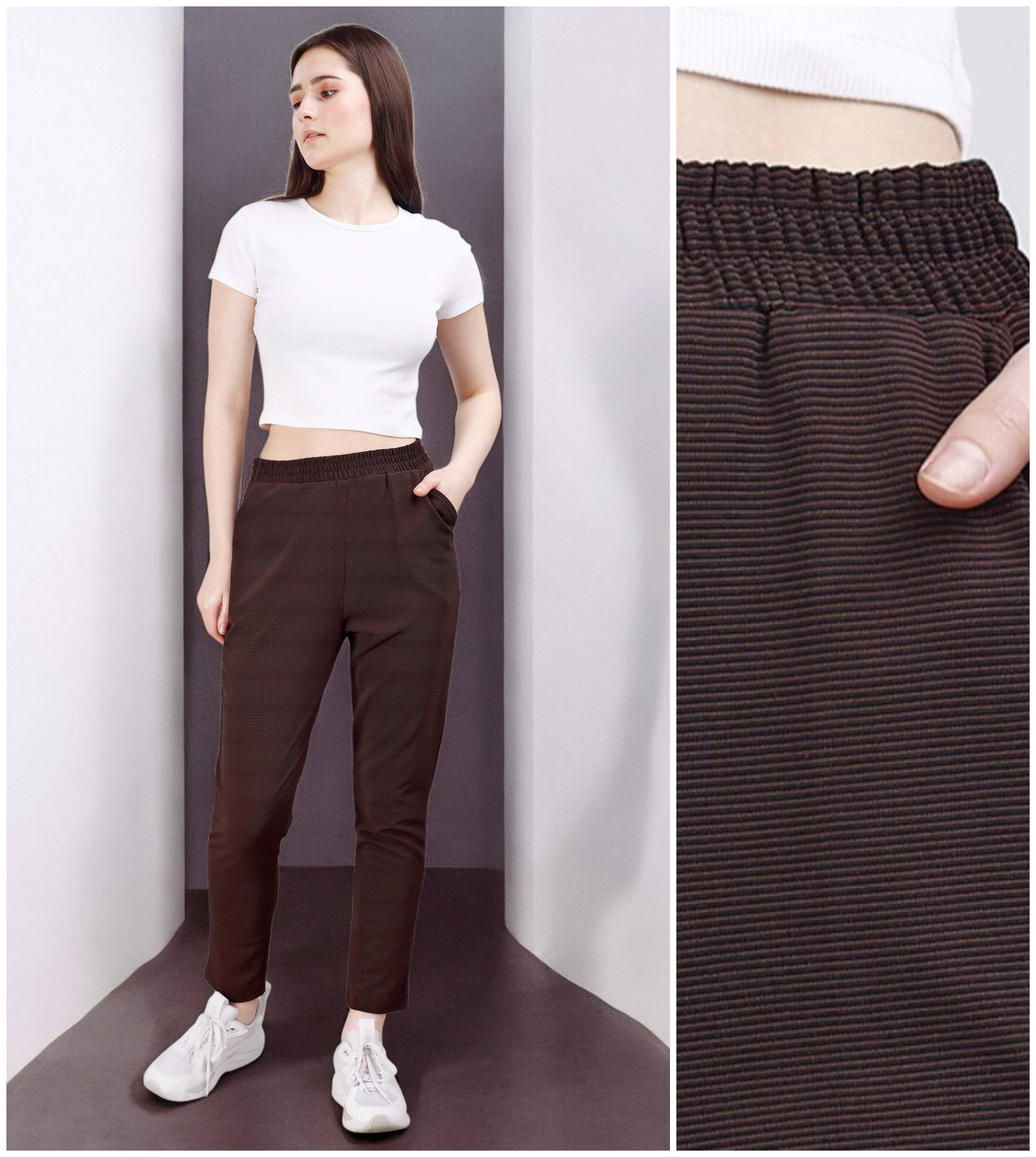     			Leewan Pack of 1 Cotton Straight Women's Joggers ( Brown )