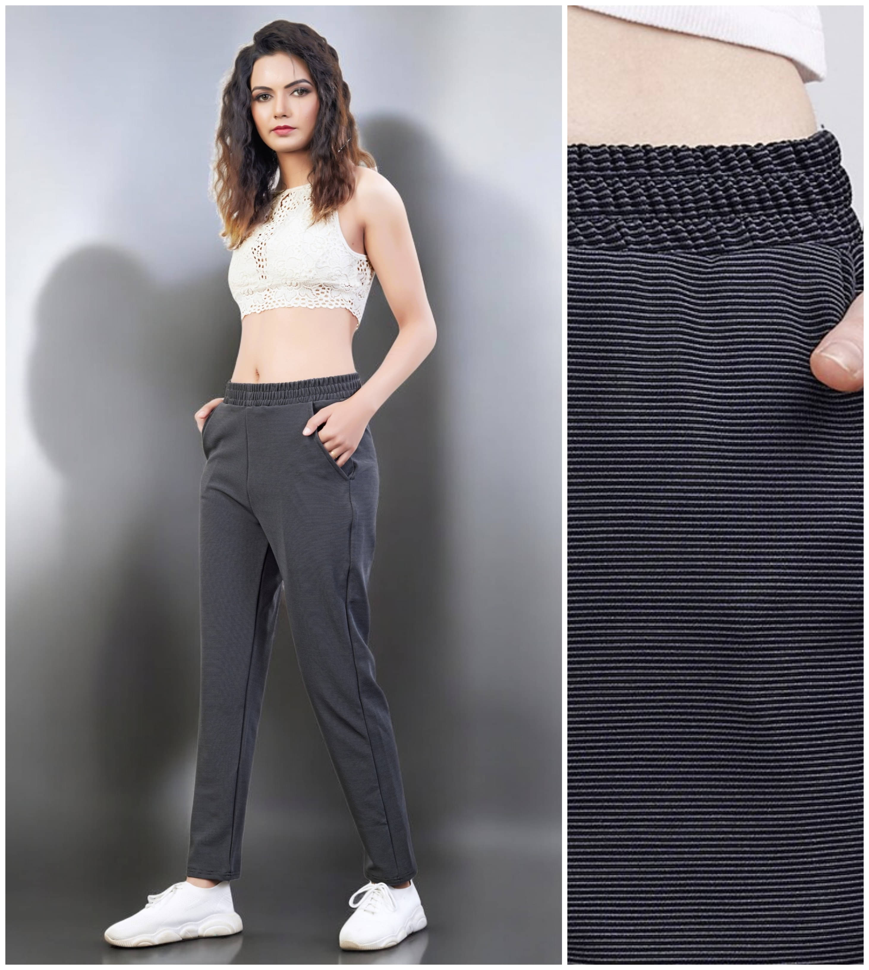     			Leewan Pack of 1 Cotton Straight Women's Joggers ( Dark Grey )