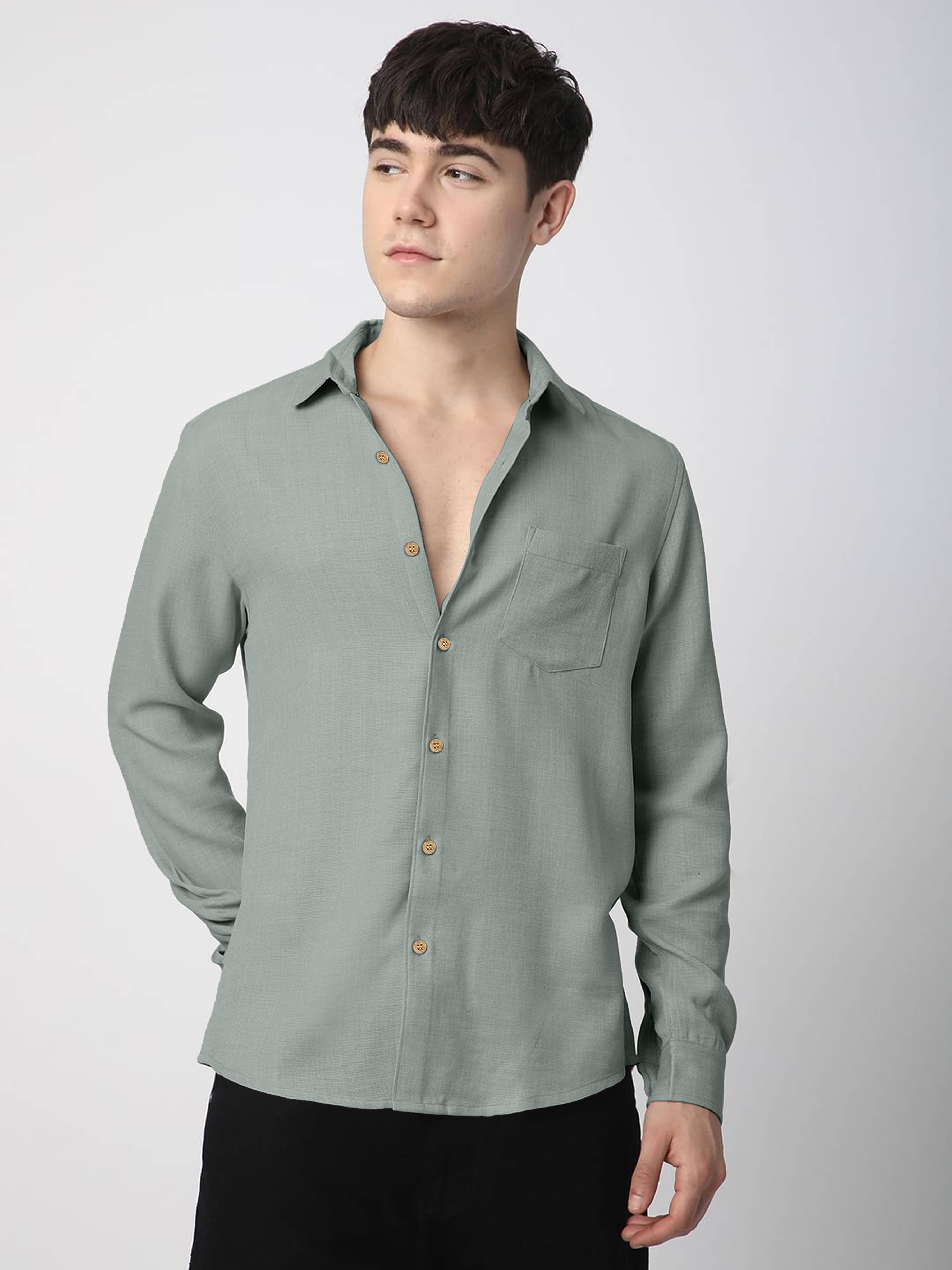 Lynx ent Linen Regular Fit Solids Full Sleeves Men's Casual Shirt - Grey ( Pack of 1 ) Lynx ent Linen Regular Fit Solids Full Sleeves Men's Casual Shirt - Grey ( Pack of 1 )