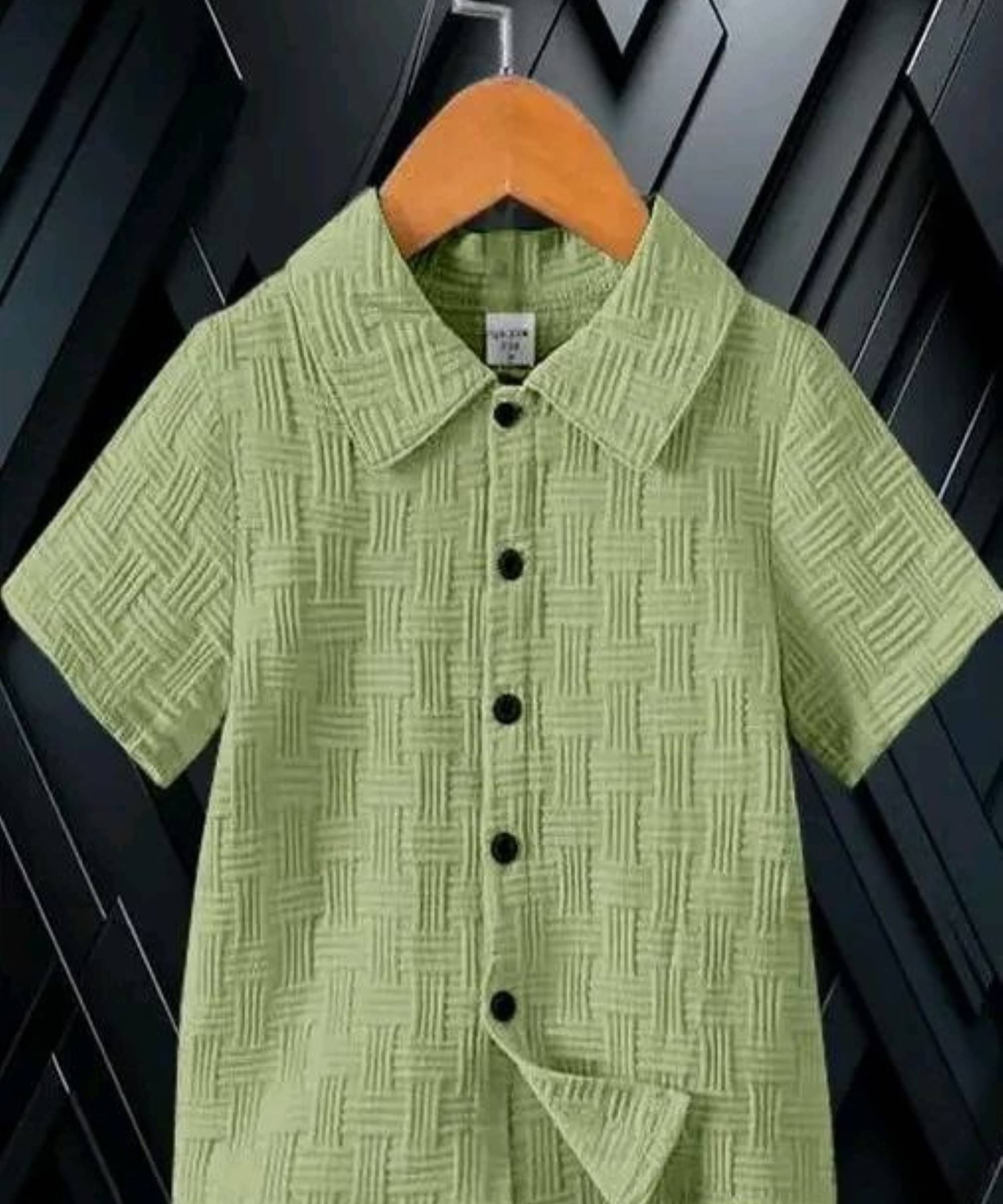 Lynx ent Pack of 1 Boys 100% Cotton Half Sleeves Shirt ( Green ) Lynx ent Pack of 1 Boys 100% Cotton Half Sleeves Shirt ( Green )
