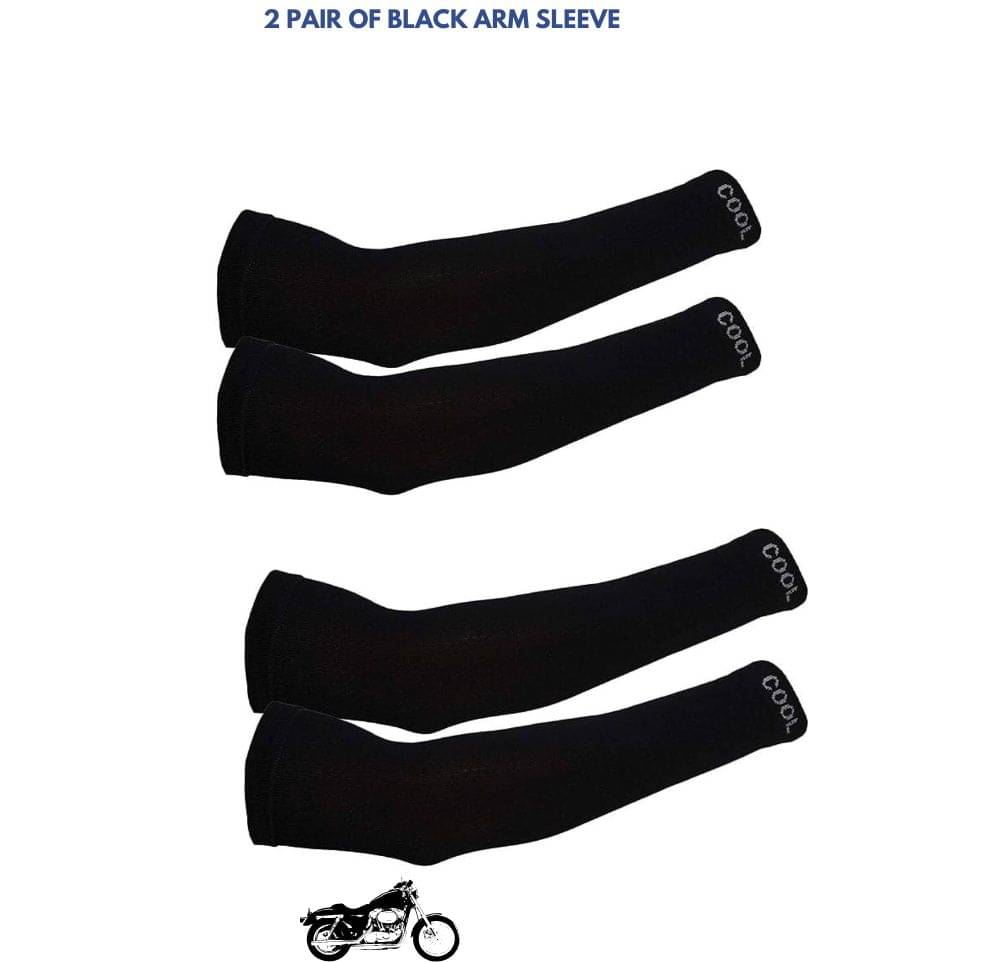     			MANSUDH Black Solid Riding Sleeves ( Set of 2 )