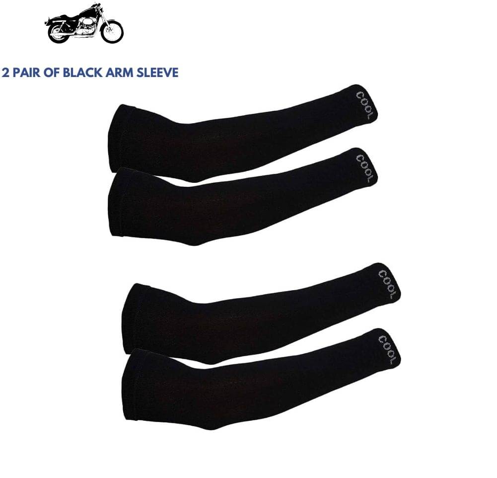     			MANSUDH Black Solid Riding Sleeves ( Set of 2 )